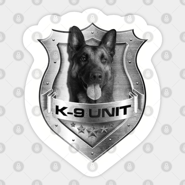 K-9 Unit  Badge -Police Dog Unit - Malinois Sticker by Nartissima